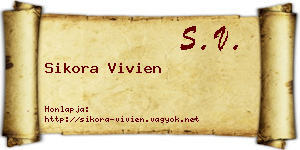 Sikora Vivien névjegykártya
